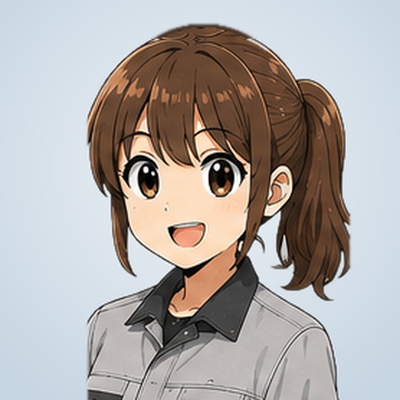 電気管理技術者のおねえさん（シルバーグレーとチャコールの作業服）